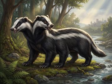 Two-headed badger